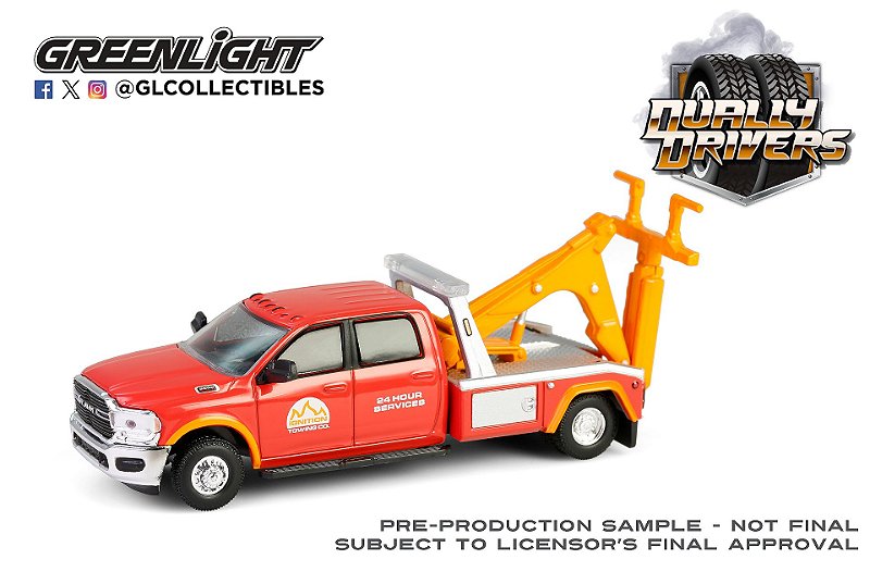 1/64 GREENLIGHT 2022 DODGEM RAM 3500 DUALLY WRECKER DUALLY DRIVERS SERIES 16