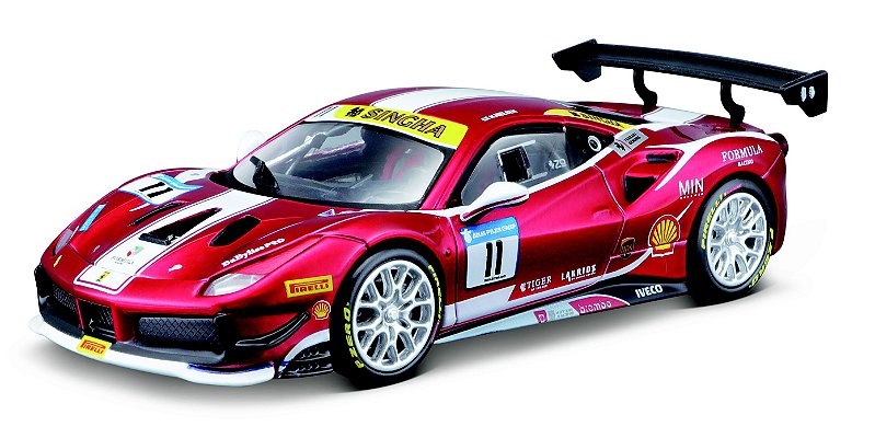 FERRARI 488 CHALLENGE RACING VERMELHA 1/24