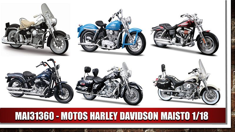 1:18 MOTOS HARLEY DAVIDSON MAISTO