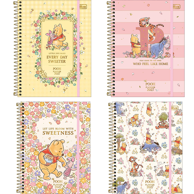 ★ pooh.1025.hページ★ Planner Espiral Pooh 2027 Tilibra 302341 - Papelaria Grafitte