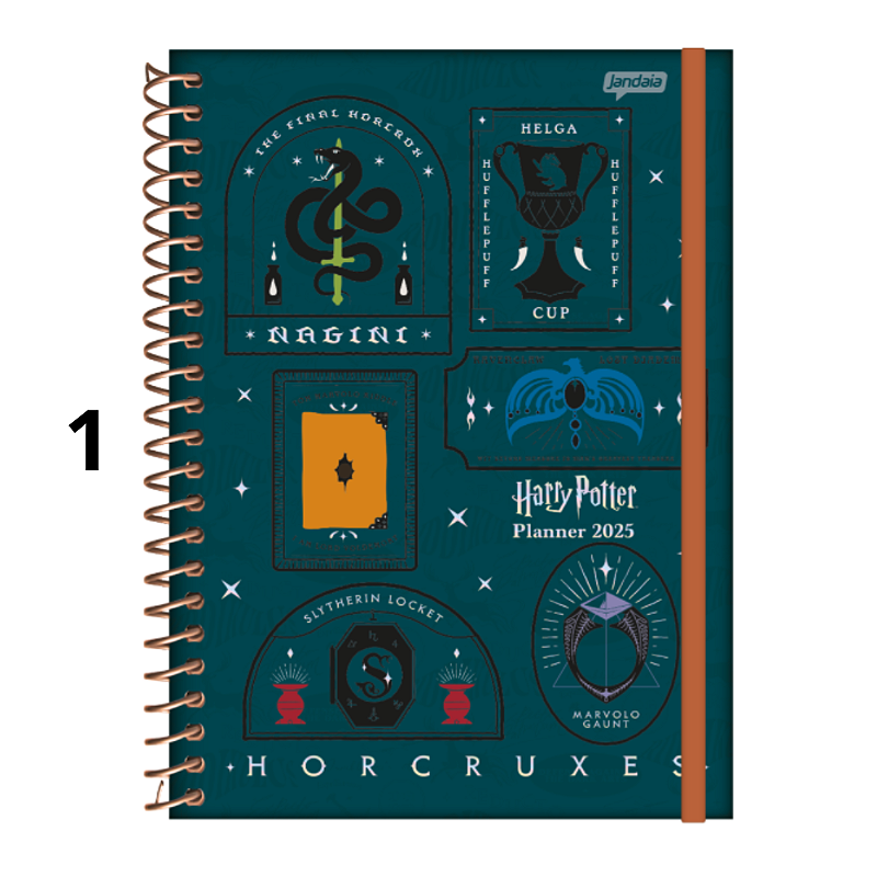 Planner Espiral Colegial 2025 Harry Potter Jandaia Papelaria Grafitte