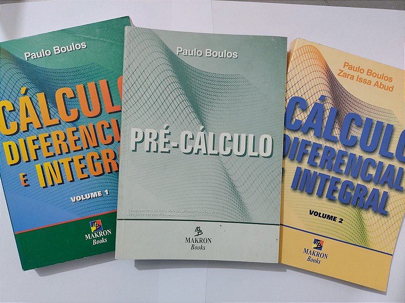 Cálculo Diferencial E Integral Vol 1 E 2 Pré Cálculo Paulo Boulos Seboterapia Livros 2553