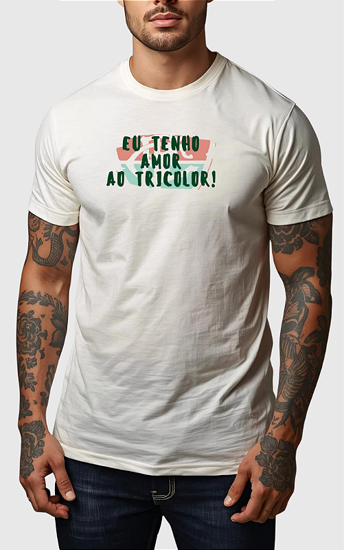 CAMISETA MASCULINA ALGODÃO PREMIUM - AMOR AO FLU OFF