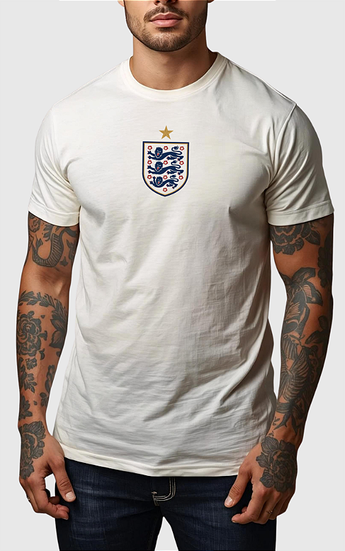 CAMISETA MASCULINA ALGODÃO PREMIUM - ENGLAND OFF