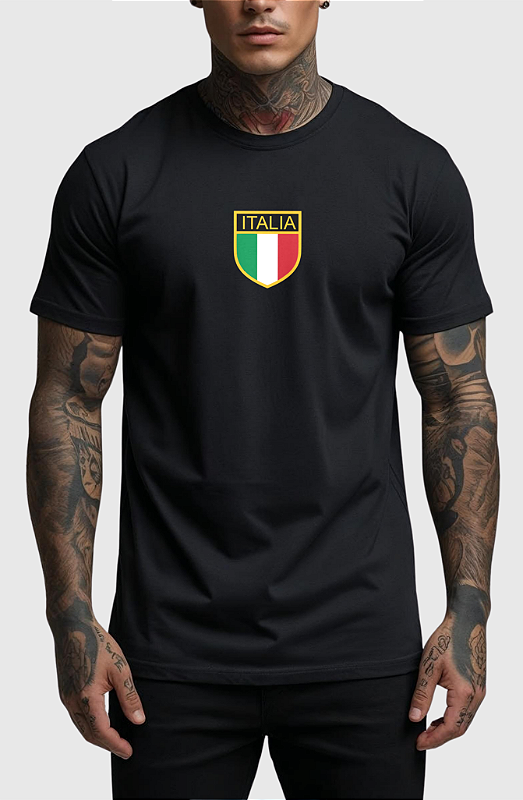 CAMISETA MASCULINA ALGODÃO PREMIUM - ITALIA