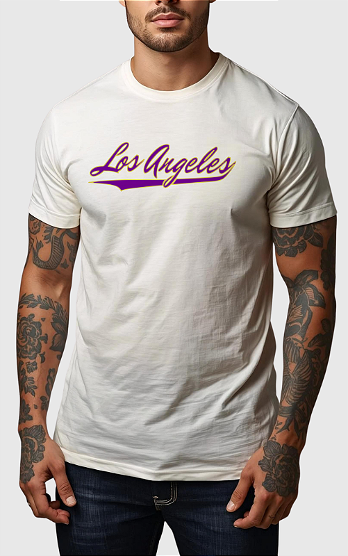 CAMISETA MASCULINA ALGODÃO PREMIUM - LOS ANGELES OFF