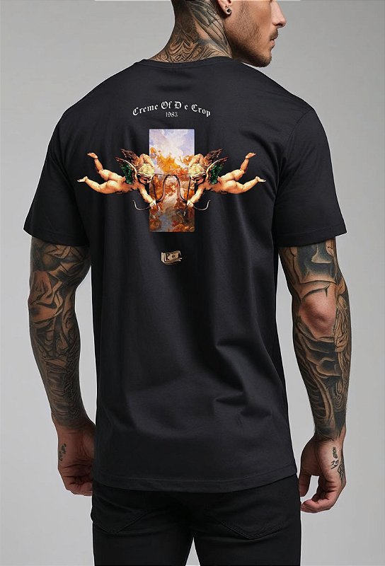 CAMISETA MASCULINA ALGODÃO PREMIUM - COLHEITA BLACK