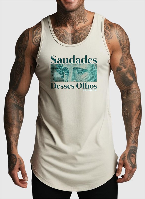 REGATA MASCULINA ALGODÃO PREMIUM - SAUDADES DESSES OLHOS