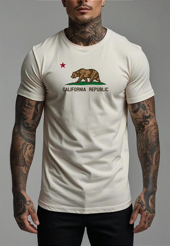 CAMISETA MASCULINA ALGODÃO PREMIUM - CALI
