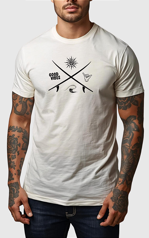 CAMISETA MASCULINA ALGODÃO PREMIUM - HANG LOOSE RIPER