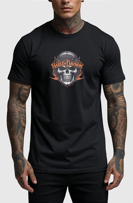 CAMISETA MASCULINA ALGODÃO PREMIUM - HARLEY