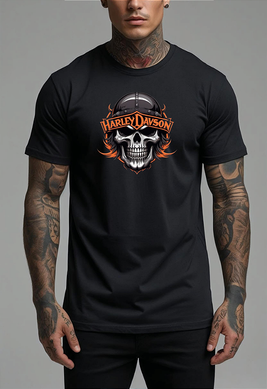 CAMISETA MASCULINA ALGODÃO PREMIUM - HARLEY