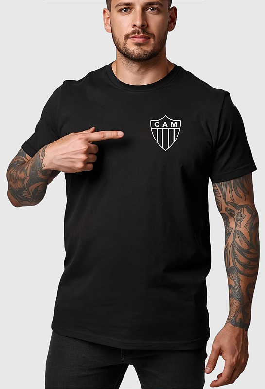 CAMISETA MASCULINA ALGODÃO PREMIUM - ATLÉTICO