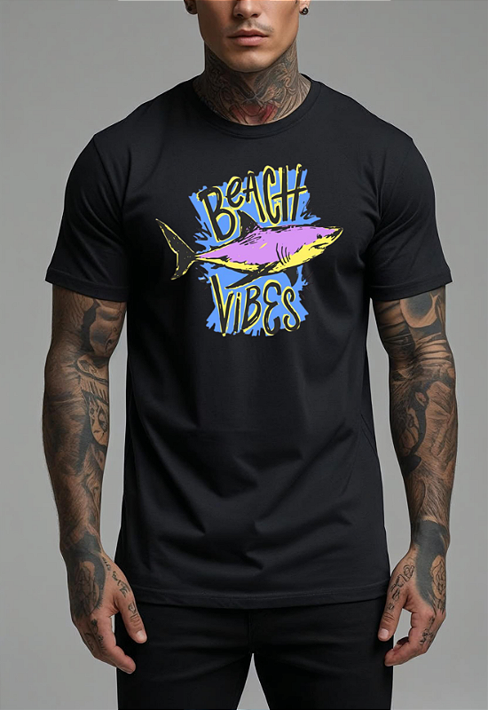 CAMISETA MASCULINA ALGODÃO PREMIUM - BEACH VIBES