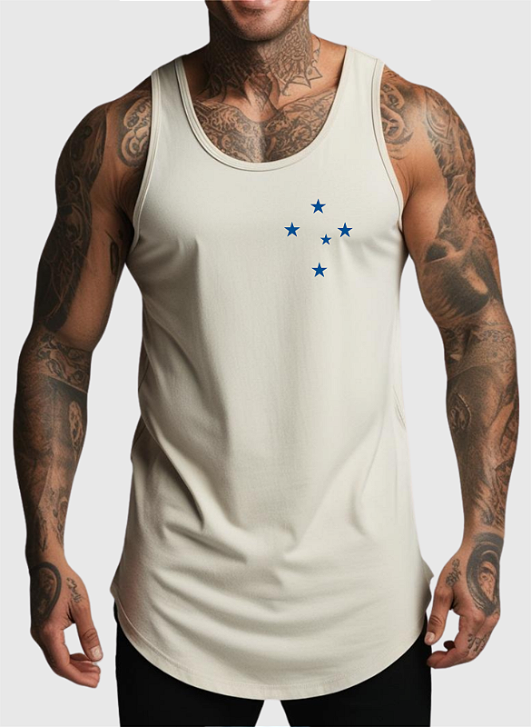 REGATA MASCULINA ALGODÃO PREMIUM - CRUZEIRO ESCUDO