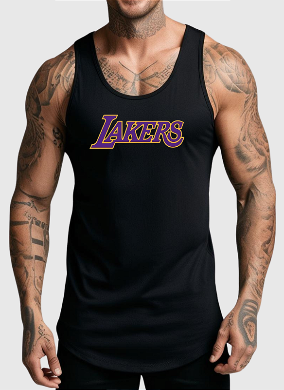 REGATA MASCULINA ALGODÃO PREMIUM - LAKERS NAME
