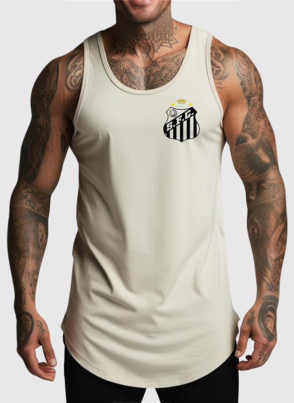 REGATA MASCULINA ALGODÃO PREMIUM - SANTOS FC