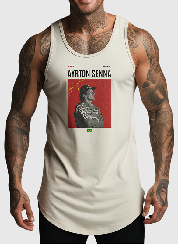 REGATA MASCULINA ALGODÃO PREMIUM - SENNA F1