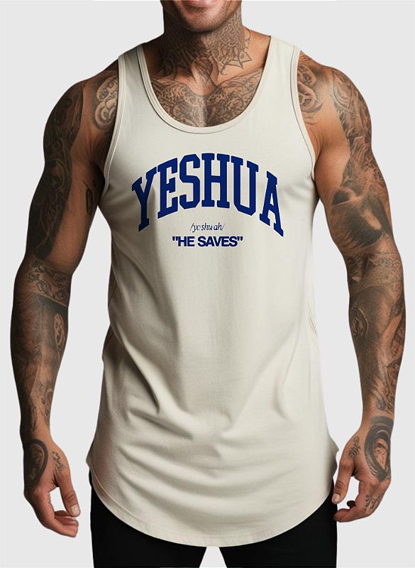REGATA MASCULINA ALGODÃO PREMIUM - YESHUA