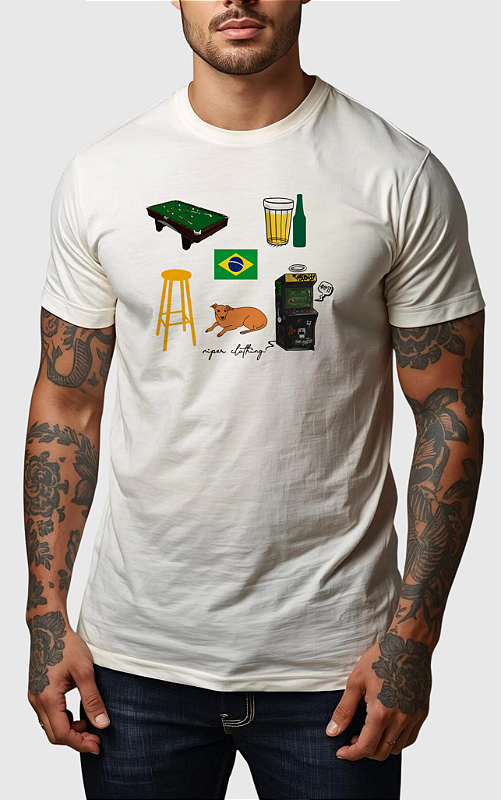 CAMISETA MASCULINA ALGODÃO PREMIUM - BRASILIDADE
