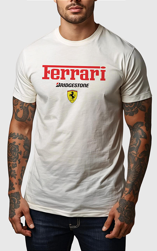CAMISETA MASCULINA ALGODÃO PREMIUM - FERRARI F1