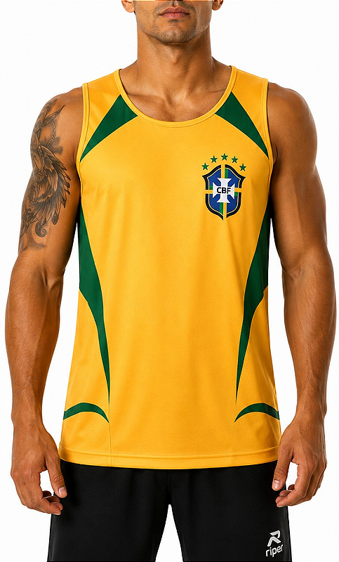 REGATA MASCULINA BRASIL COPA RONALDO 2002