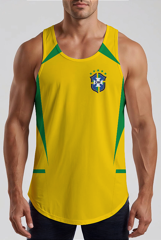 REGATA MASCULINA BRASIL COPA RONALDO 2002