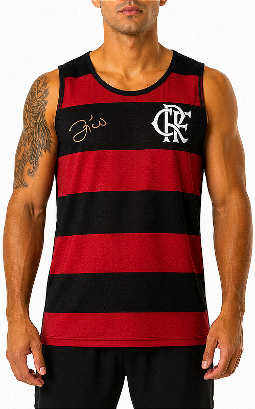 REGATA MASCULINA FLAMENGO RETRÔ ZICO