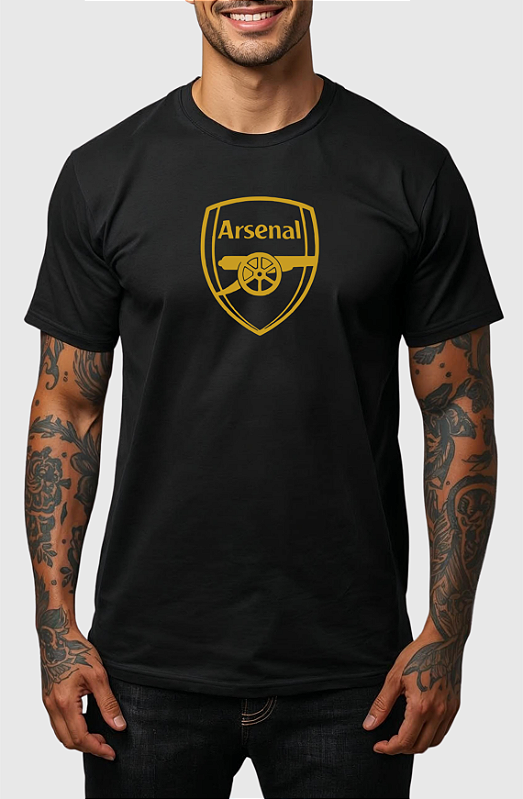 CAMISETA MASCULINA ALGODÃO PREMIUM - ARSENAL