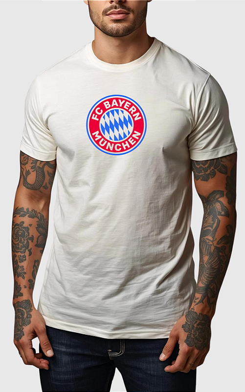 CAMISETA MASCULINA ALGODÃO PREMIUM - BAYERN DE MUNIQUE