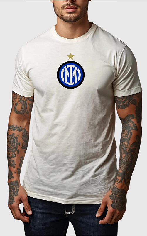 CAMISA MASCULINA ALGODÃO PREMIUM - INTER DE MILÃO