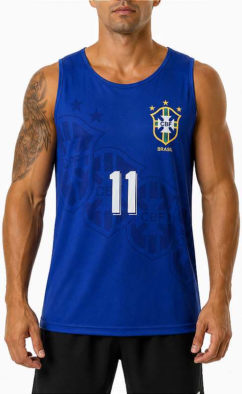 REGATA MASCULINA BRASIL AZUL COPA 1994 - ROMARIO