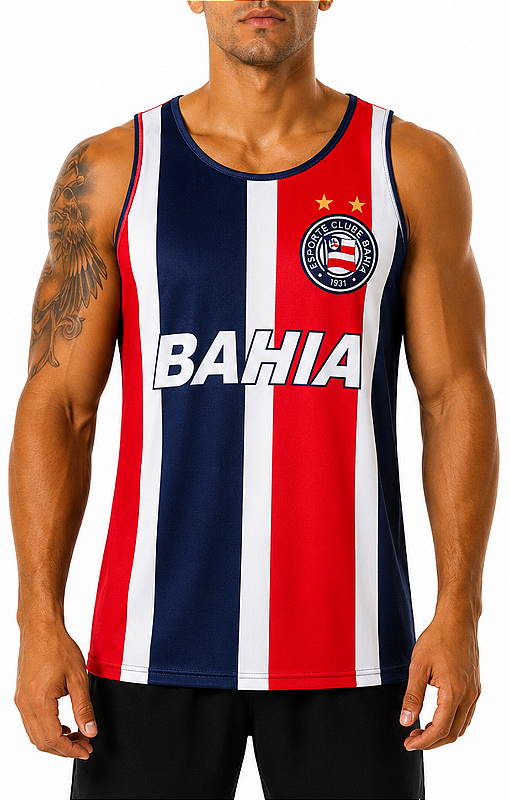 REGATA MASCULINA BAHIA RETRÔ TRICOLOR