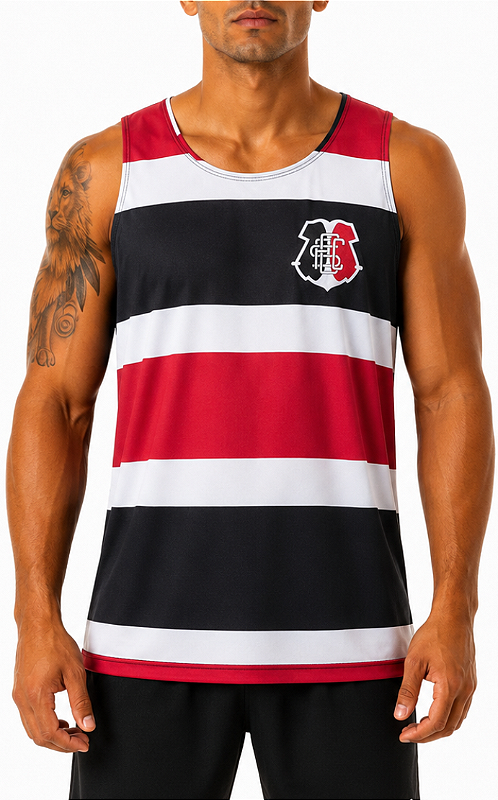 REGATA MASCULINA SANTA CRUZ TRICOLOR DRY FIT UV