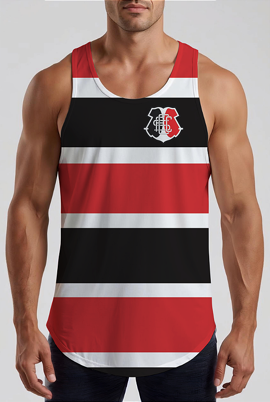 REGATA MASCULINA SANTA CRUZ TRICOLOR DRY FIT UV