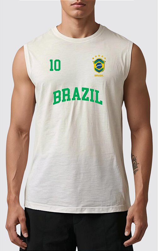 REGATA MACHÃO BRASIL HEXA OFF ALGODÃO PREMIUM | 🚀 ENVIO RÁPIDO