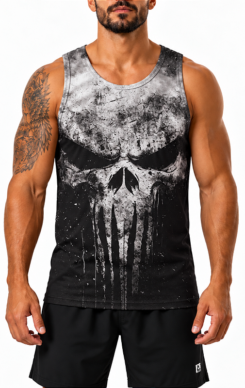 REGATA BLACK SKULL DRY FIT