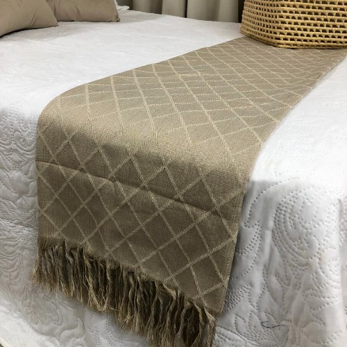 Peseira para Cama Catedral Bege 0,65m x 2,60m