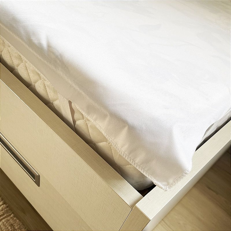 Capa Protetor De Colchão Berço Impermeável 130x60cm Antiácaro Branco