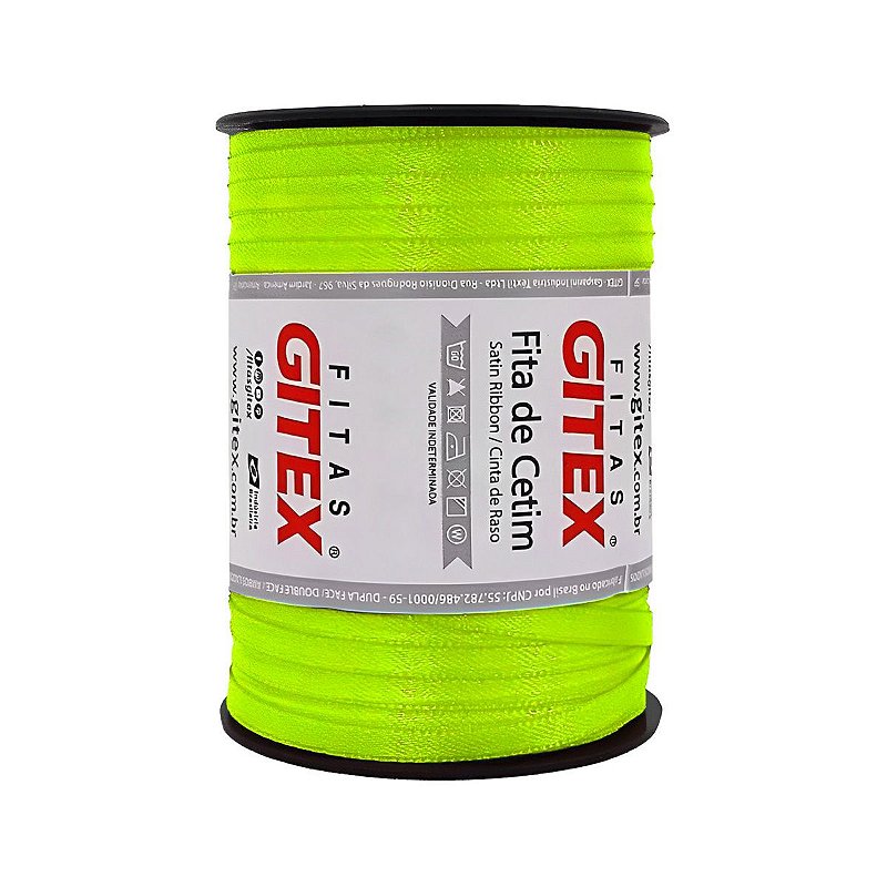 Fita de Cetim Simples 100 metros 7 mm n00 - Decorativa Presente Artesanato Cores