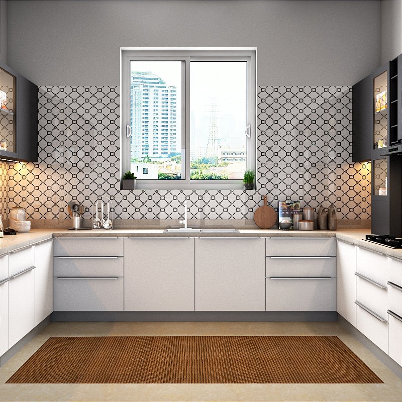 Tapete Passadeira Emborrachado PVC Antiderrapante MARROM