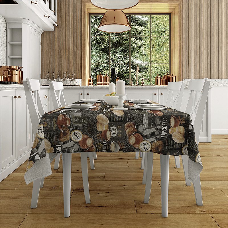 Toalha de Mesa Plástica PVC Impermeável Térmica Estampa 21