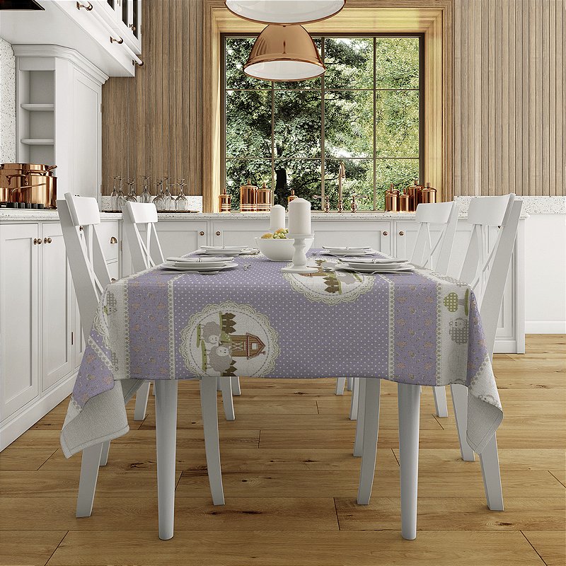 Toalha de Mesa Plástica PVC Impermeável Térmica Estampa 26