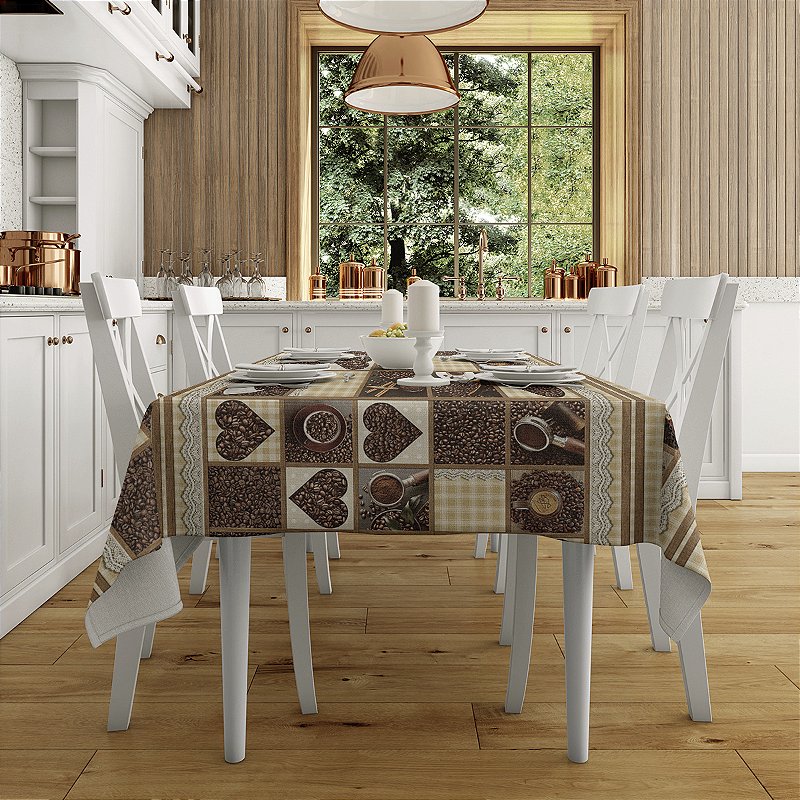 Toalha de Mesa Plástica PVC Impermeável Térmica Estampa 36