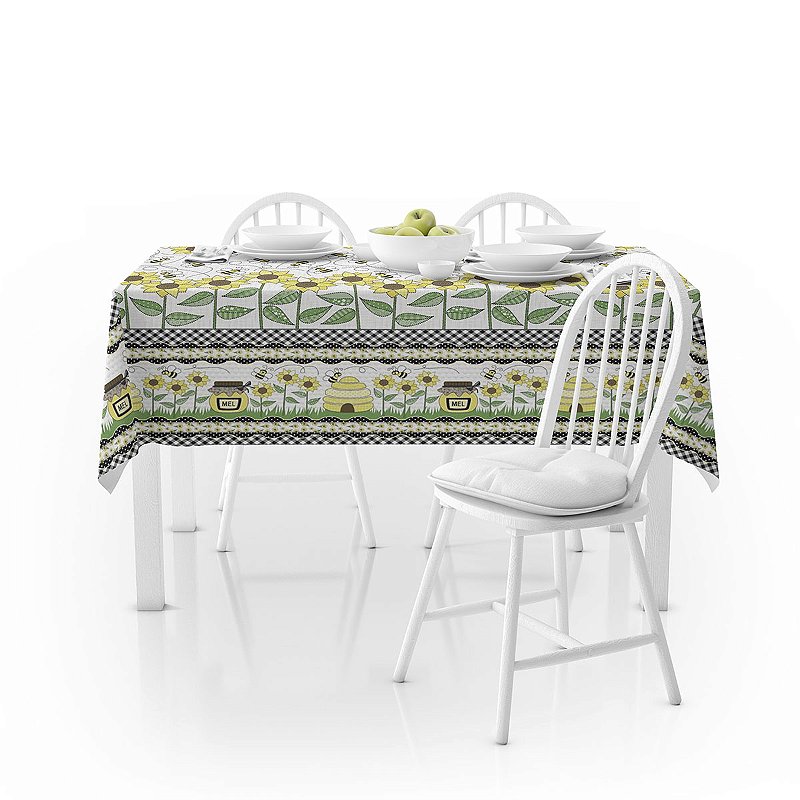 Toalha de Mesa Plástica PVC Impermeável Térmica Estampa 10