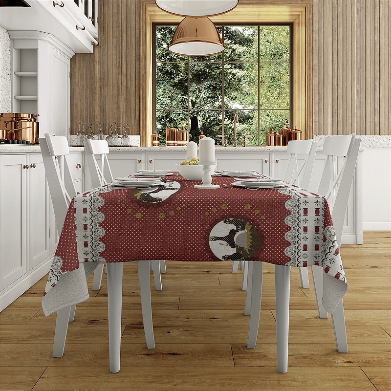 Toalha de Mesa Plástica PVC Impermeável Térmica Estampa 39
