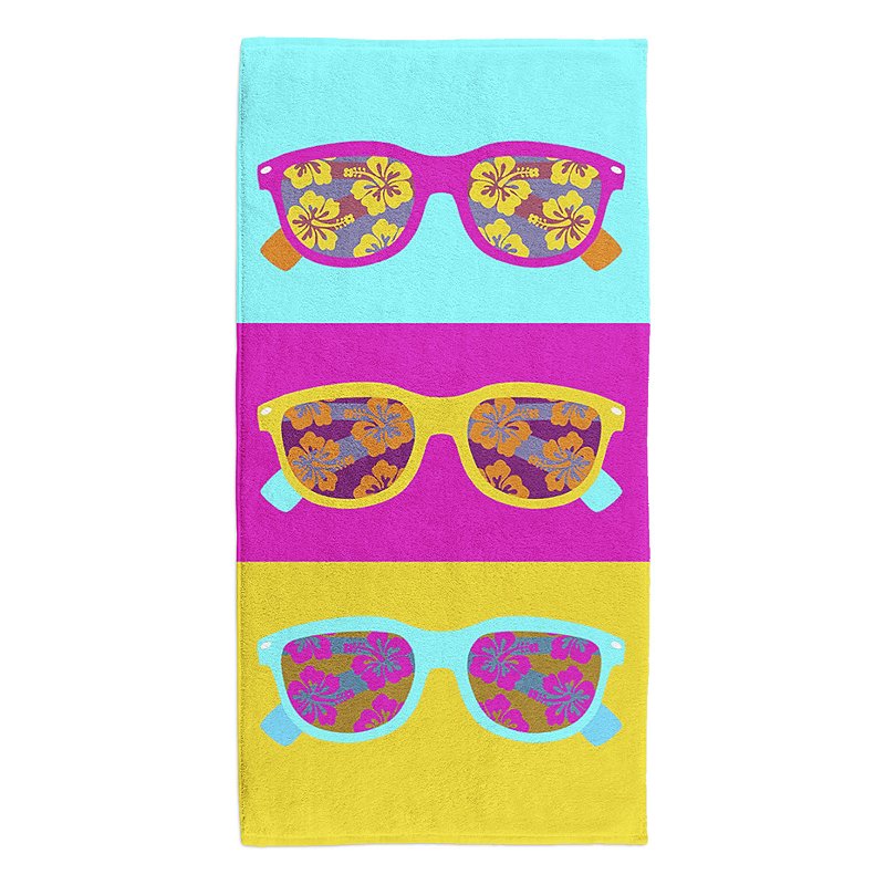 Toalha De Banho Praia Piscina Aveludada 70cm x 140cm Verão
