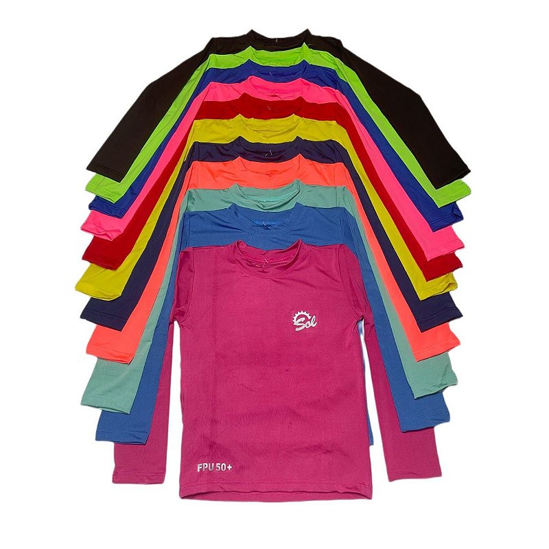 Camiseta Manga Longa Infantil Proteção FPU+50