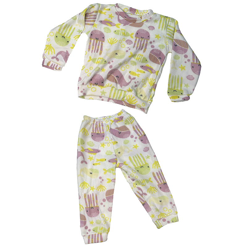 Pijama Infantil Inverno Soft Manga Longa Roupa de Dormir Menino e Menina 2 a 10 Anos