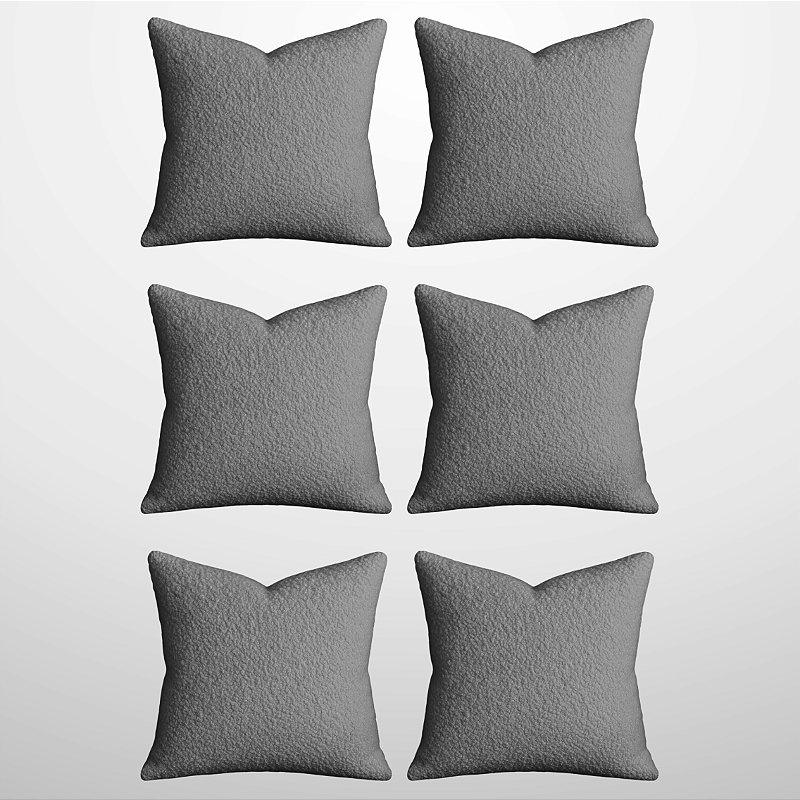 Capas de Almofada 50x50cm Bouclé Luxo Kit 6 Unidades Zíper Invisível Capri